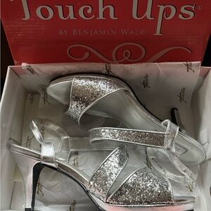 Touch Ups Silver Glitter Women's Strap Sandals